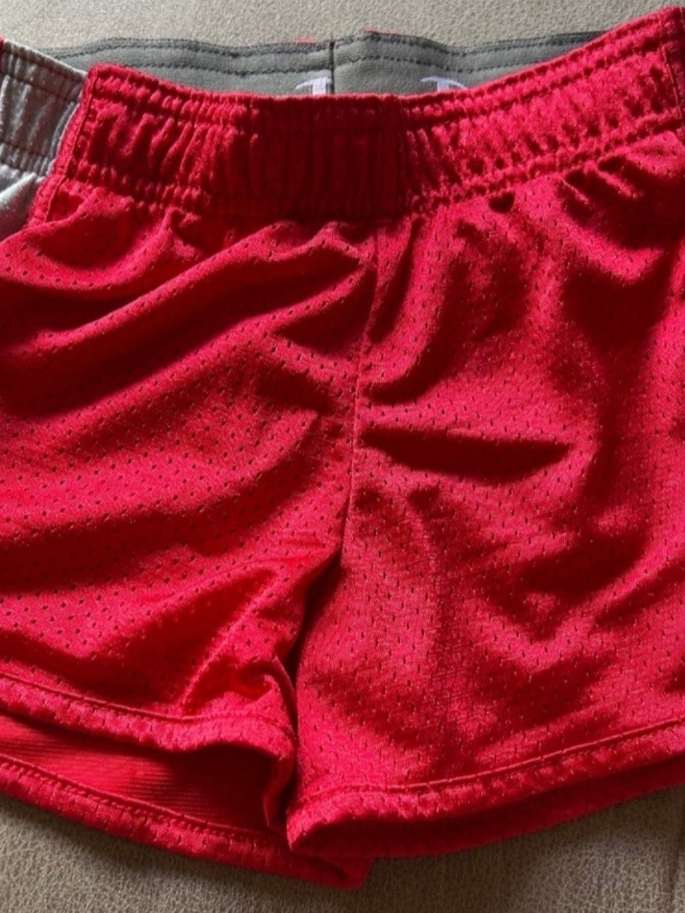 Champion Red Athletic Mesh Shorts for Kids